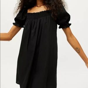 Urban outfitters puff sleeve black mini dress